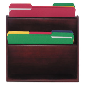 Carver™ Hardwood Double Wall File, Letter, Two Pocket, Mahogany freeshipping - TVN Wholesale